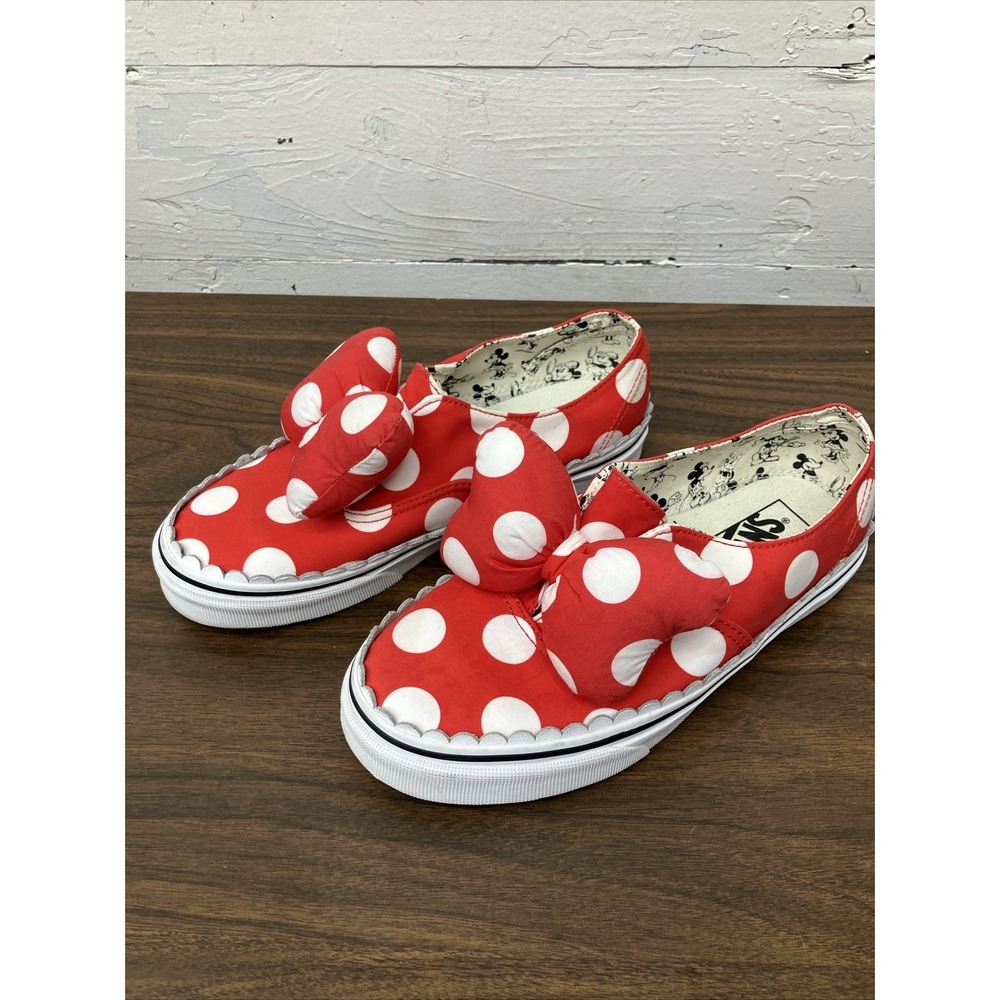 Minnie Mouse Vans bow tie women's size 8